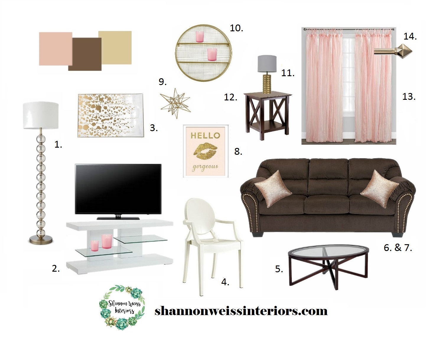 Glam Living Room – Shannon Weiss Interiors